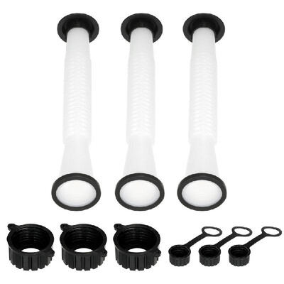 Gas Can Spout & Parts Kit Includes White Spout Rubber Gasket Spout Cap Spout Stopper Cap & Vent Cap 3 Sets
Gas Can Spout & Parts Kit Includes White Spout Rubber Gasket Spout Cap Spout Stopper Cap & Vent Cap 3 Sets