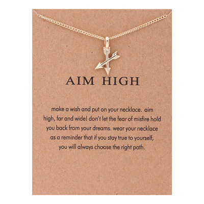 Fashion Aim High Gold-color Crossing Arrows Reminder Necklace For Women Jewelry
Fashion Aim High Gold-color Crossing Arrows Reminder Necklace For Women Jewelry