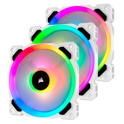 USCORSAIR LL120 RGB white 3 pcs 120mm fan with controller colorful lighting software control
USCORSAIR LL120 RGB white 3 pcs 120mm fan with controller colorful lighting software control