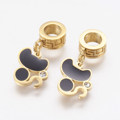 304 Stainless Steel European Dangle Beads Large Hole Pendants with Rhinestone&Enamel Cat Golden 245mm
304 Stainless Steel European Dangle Beads Large Hole Pendants with Rhinestone&Enamel Cat Golden 245mm