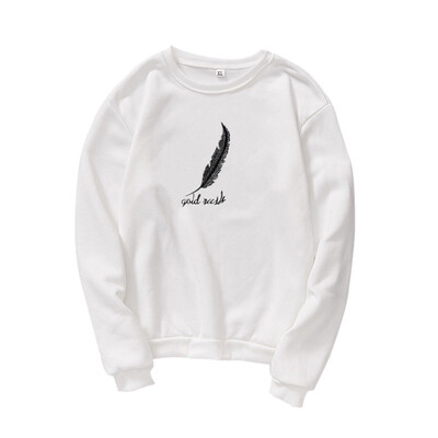 Fashion Couple Feather Letters Print hoodies Long Sleeve O Neck Jumper Loose Casual Sweatshirt Loose Autumn Winter Warm Tops
Fashion Couple Feather Letters Print hoodies Long Sleeve O Neck Jumper Loose Casual Sweatshirt Loose Autumn Winter Warm Tops