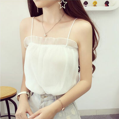 Women Retro Pleated Sexy Wrapped Chest Slim Knitting Vest Bottoming Stretch Sling Camisole
Women Retro Pleated Sexy Wrapped Chest Slim Knitting Vest Bottoming Stretch Sling Camisole