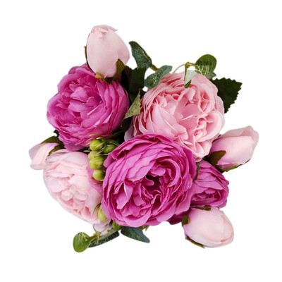 New 38cm Pink Silk Peony Artificial Flowers Bouquet 5 Big Head&4 Bud Fake Cheap Flowers for Interior Home Wedding Decoration
New 38cm Pink Silk Peony Artificial Flowers Bouquet 5 Big Head&4 Bud Fake Cheap Flowers for Interior Home Wedding Decoration