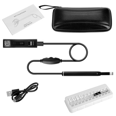 Wireless Otoscope WiFi Endoscope Camera 55mm HD 720P Lens Visual Ear Cleaning Earpick with 6 Adjustable LED Lights for IOS Androi
Wireless Otoscope WiFi Endoscope Camera 55mm HD 720P Lens Visual Ear Cleaning Earpick with 6 Adjustable LED Lights for IOS Androi