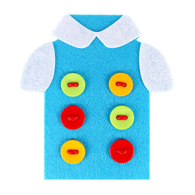 Children Threading Sewing Buttons Assembly Cartoon Puzzles Educational Toys