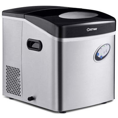 Stainless Steel Ice Maker w 48 lbs Productivity
