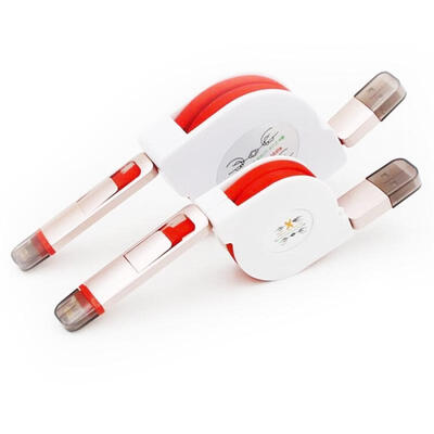 2-in-1 2m Portable USB To Micro USB Lightning Scalable Charging Data Cable For IPhone Android Phones
2-in-1 2m Portable USB To Micro USB Lightning Scalable Charging Data Cable For IPhone Android Phones