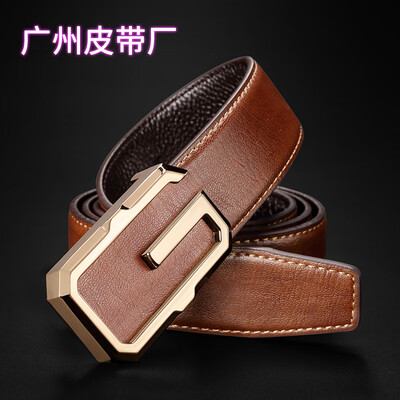 Guangzhou factory mens belt leather Korean casual belt male letter G smooth buckle belt mens custom
Guangzhou factory mens belt leather Korean casual belt male letter G smooth buckle belt mens custom