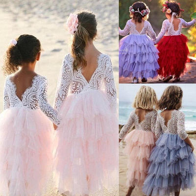 Toddler Kid Baby Girl Lace Tulle Backless Dresses Party Pageant Sundress Clothes
Toddler Kid Baby Girl Lace Tulle Backless Dresses Party Pageant Sundress Clothes
