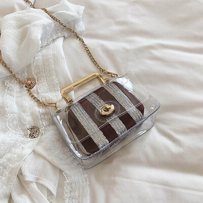 Tailored Womens Fashion Transparent Small Bag PVC Shoulder Bag Handbag Diagonal Package
Tailored Womens Fashion Transparent Small Bag PVC Shoulder Bag Handbag Diagonal Package