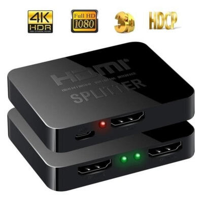 Hdmi splitter 1 in 2 output power signal amplifier 
Hdmi splitter 1 in 2 output power signal amplifier