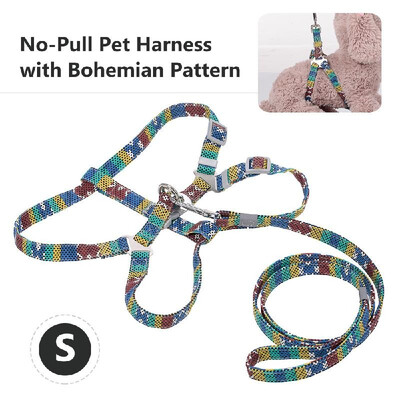 Pet Harness No-Pull Adjustable Chest Straps Bohemian Pattern Vest with Leash Reflective Canvas Leash Vest for Dogs Cats
Pet Harness No-Pull Adjustable Chest Straps Bohemian Pattern Vest with Leash Reflective Canvas Leash Vest for Dogs Cats