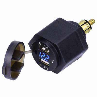 Motorcycle Dual USB Charger for DIN Hella Socket USB 42A Voltmeter Voltage for EU BMW Motorcycles Input 12-24V
Motorcycle Dual USB Charger for DIN Hella Socket USB 42A Voltmeter Voltage for EU BMW Motorcycles Input 12-24V