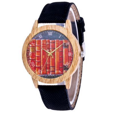 RM Womens Fashion Casual Leather Strap Analog Quartz Round Watch