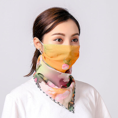 19 summer sun protection neck chiffon mask female flowers antique elegant printing breathable mask square towel factory direct sales 
19 summer sun protection neck chiffon mask female flowers antique elegant printing breathable mask square towel factory direct sales