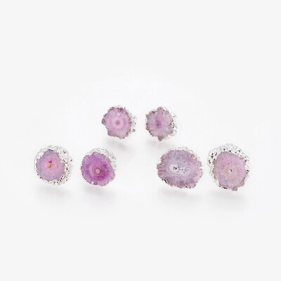 Natural Dyed Quartz Stud Earrings with Stainless Steel Findings Flat Round Silver Mixed Color 1422x1422x56mm Pin 07mm
Natural Dyed Quartz Stud Earrings with Stainless Steel Findings Flat Round Silver Mixed Color 1422x1422x56mm Pin 07mm