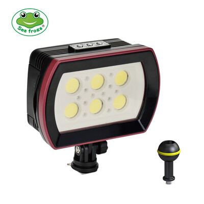 Sea frogs SL-22 LED Diving Light Underwater Photography Fill-in Lamp 6pcs LEDs Aluminum Alloy 40M Waterproof IPX8 with WhiteStron
Sea frogs SL-22 LED Diving Light Underwater Photography Fill-in Lamp 6pcs LEDs Aluminum Alloy 40M Waterproof IPX8 with WhiteStron