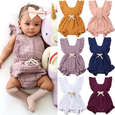 Fashion Newborn Baby Girl Lovely Ruffle Solid Color Romper Bodysuit Jumpsuit Outfits Sunsuit
Fashion Newborn Baby Girl Lovely Ruffle Solid Color Romper Bodysuit Jumpsuit Outfits Sunsuit