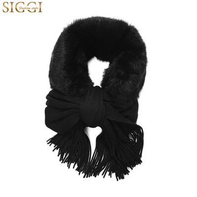 Siggi SI89465 rabbit fur scarf female Korean version of the tide autumn&winter warm long paragraph scarf casual wool knit shawl dual-use black 18430CM
Siggi SI89465 rabbit fur scarf female Korean version of the tide autumn&winter warm long paragraph scarf casual wool knit shawl dual-use black 18430CM