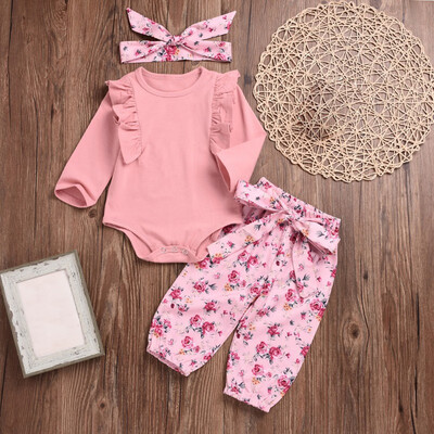 Princess Girl Clothes Set Fly Sleeve Romper Foral Pants Headband Clothes for 3-24M Baby
Princess Girl Clothes Set Fly Sleeve Romper Foral Pants Headband Clothes for 3-24M Baby