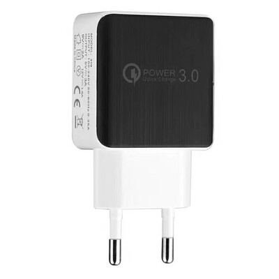 QC30 Quick Charge 3A USB EU Plug Mini Travel Charger