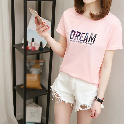 Womens Casual Round Neck Letter Print Short Sleeve Loose Pullover Simple T-Shirt
Womens Casual Round Neck Letter Print Short Sleeve Loose Pullover Simple T-Shirt