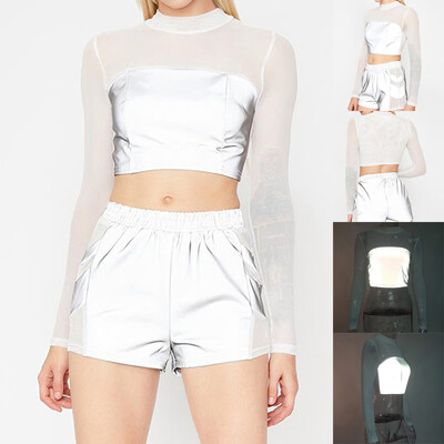 Starmoon Women Fashion Mesh Reflective Zipper Mandarin Collar Long Sleeve Shirt Tops
Starmoon Women Fashion Mesh Reflective Zipper Mandarin Collar Long Sleeve Shirt Tops