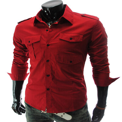 New Multi-Pocket Epaulettes Men\s Luxury Slim Casual Long-Sleeved Shirt
New Multi-Pocket Epaulettes Men\s Luxury Slim Casual Long-Sleeved Shirt