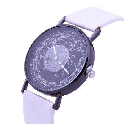 New ladies creative aircraft pointer map watch