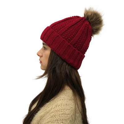 Tailored Women Autumn Winter Outdoor Faux Fur Ball Hats Crochet Knit Holey Beanie Cap
Tailored Women Autumn Winter Outdoor Faux Fur Ball Hats Crochet Knit Holey Beanie Cap