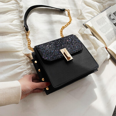Texture sequins bag chic chain lock girl bag 2019 new network celebrity girl small square bag single shoulder oblique satchel bag
Texture sequins bag chic chain lock girl bag 2019 new network celebrity girl small square bag single shoulder oblique satchel bag