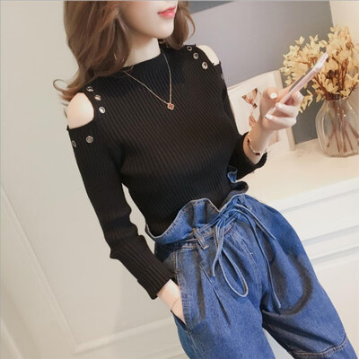 Hot Sale Autumn Women knitting Tops Off Shoulder Slim Female Strong Elastic Pullovers Short Jumper Long Sleeve Winter Sweaters
Hot Sale Autumn Women knitting Tops Off Shoulder Slim Female Strong Elastic Pullovers Short Jumper Long Sleeve Winter Sweaters
