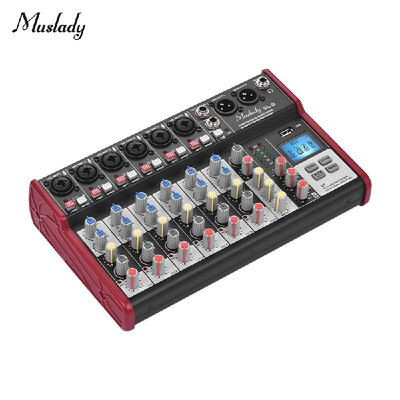 Muslady SL-8 Portable 8-Channel Mixing Console Mixer 2-band EQ Built-in 48V Phantom Power Supports BT Connection USB MP3 Player fo
Muslady SL-8 Portable 8-Channel Mixing Console Mixer 2-band EQ Built-in 48V Phantom Power Supports BT Connection USB MP3 Player fo