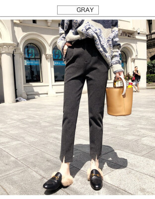 The new fallwinter 2018 Korean version has a pair of slip-on extra-thick woollen trousers&nine-point trousers
The new fallwinter 2018 Korean version has a pair of slip-on extra-thick woollen trousers&nine-point trousers