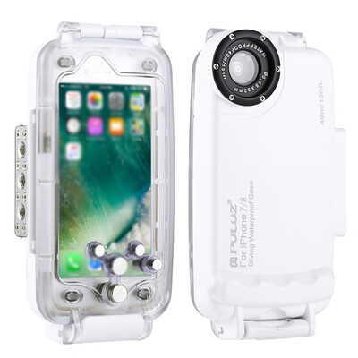 PULUZ for iPhone X & 40m130ft Waterproof Diving Housing Case for Surfing Swimming Photo Video Taking Underwater Cover White
PULUZ for iPhone X & 40m130ft Waterproof Diving Housing Case for Surfing Swimming Photo Video Taking Underwater Cover White