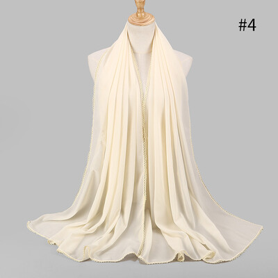 Elegant style ladies monochrome lace stitching scarf supply source pearl chiffon scarf Muslim MSL037
Elegant style ladies monochrome lace stitching scarf supply source pearl chiffon scarf Muslim MSL037