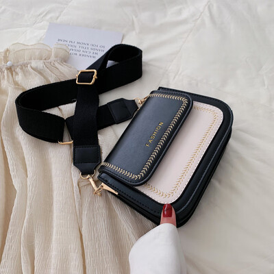 Summer chic Leisure bag Fashion Broadband Colour Womens bag the new 2019 hundred lap shoulder slanted small square bag