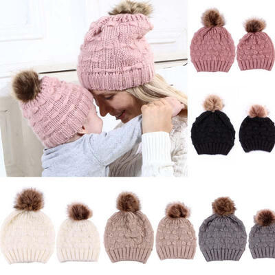 2PC Mom Kids Knitted Wool Hat Baby Winter Warm Cap Pompom Bobble Beanie Hats
2PC Mom Kids Knitted Wool Hat Baby Winter Warm Cap Pompom Bobble Beanie Hats