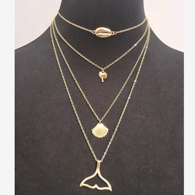 Europe&the United States cross-border jewelry marine style alloy shell coconut tree fishtail multi-layer necklace ladies more necklace
Europe&the United States cross-border jewelry marine style alloy shell coconut tree fishtail multi-layer necklace ladies more necklace