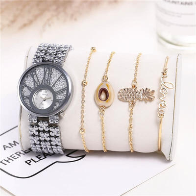 Bling Bling Diamond Watch Set WomenS Luxury Brand Stainless Steel Quartz Wristwatch Creative Crystal Rhinestone Gold Watches
Bling Bling Diamond Watch Set WomenS Luxury Brand Stainless Steel Quartz Wristwatch Creative Crystal Rhinestone Gold Watches