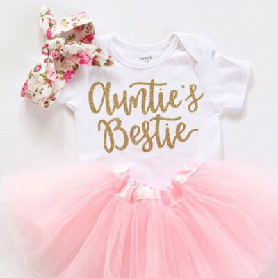 Funny Newborn Baby Girl Clothes Aunties Bestie RomperSkirts Tutu Outfits 0-18M
Funny Newborn Baby Girl Clothes Aunties Bestie RomperSkirts Tutu Outfits 0-18M
