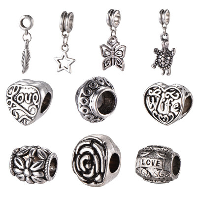Mixed Shapes Alloy European Beads&Dangle Charms Antique Silver 935x714x210mm Hole 455mm 10pcsset
Mixed Shapes Alloy European Beads&Dangle Charms Antique Silver 935x714x210mm Hole 455mm 10pcsset