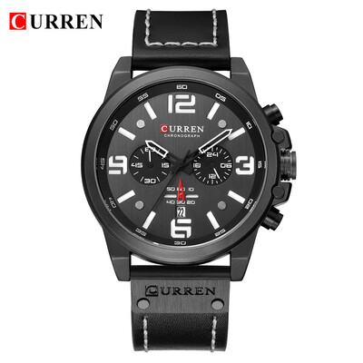 Gobestart CURREN Mens Watches Sport Waterproof Calendar Leather Chronograph Quartz Watch
Gobestart CURREN Mens Watches Sport Waterproof Calendar Leather Chronograph Quartz Watch