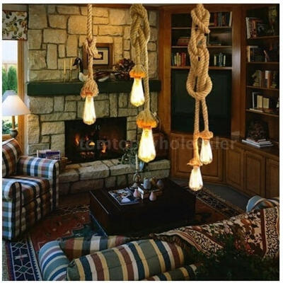 NEW 50CM Vintage Style Single Heads Rope Pendant Lights Loft Lamp Restaurant Bedroom Diningroom Rope Light Size 50cm
NEW 50CM Vintage Style Single Heads Rope Pendant Lights Loft Lamp Restaurant Bedroom Diningroom Rope Light Size 50cm
