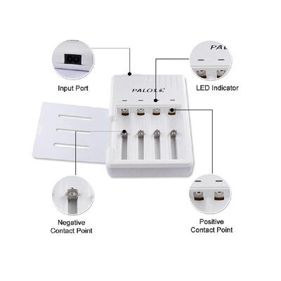 PALO M705 Universal Intelligent Battery Charger Speedy Smart Charger w 4 Battery Slots LED Indicator Light for 37V Rechargeable
PALO M705 Universal Intelligent Battery Charger Speedy Smart Charger w 4 Battery Slots LED Indicator Light for 37V Rechargeable