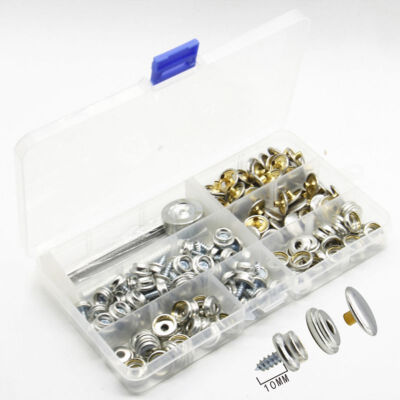 Stainless Steel Fastener Screw Snap Buttons with Fixing Tool Storage Box DIY Craft Cloth Bag Decor
Stainless Steel Fastener Screw Snap Buttons with Fixing Tool Storage Box DIY Craft Cloth Bag Decor