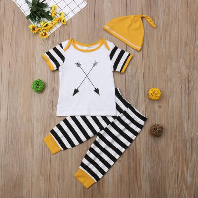 3Pcs Newborn Infant Baby Boy Casual Top T-shirt Striped Pants Beanie Hat Outfit Clothes Set
3Pcs Newborn Infant Baby Boy Casual Top T-shirt Striped Pants Beanie Hat Outfit Clothes Set