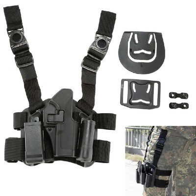 4 in 1 Tactical Hunting Airsoft Drop Leg Thigh Rig Holster Platform with 2 Pouches for Glock G17 19 23
4 in 1 Tactical Hunting Airsoft Drop Leg Thigh Rig Holster Platform with 2 Pouches for Glock G17 19 23