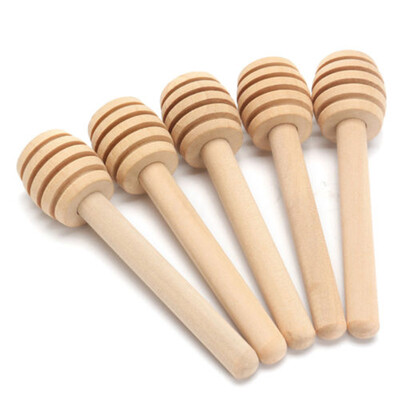 50X Wooden Jam Honey Dipper Wood Stirring Rod Stick Spoon Dip Drizzler 3 Sizes