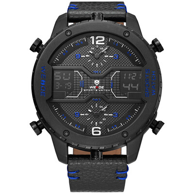 WEIDE WH6401 Dual Display Two Movement Quartz Digital Men Watch Luminous Sports 3ATM Waterproof 53mm Big Dial Large Face Week Date
WEIDE WH6401 Dual Display Two Movement Quartz Digital Men Watch Luminous Sports 3ATM Waterproof 53mm Big Dial Large Face Week Date